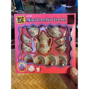 Time to Play Mini Porcelain Tea Set 13 Piece Toy Kids Play Kitchen